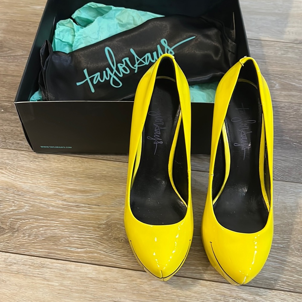 Fairly New smiles Taylor says shoes.